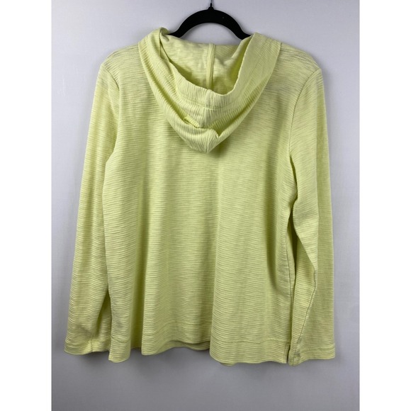 J. Jill Hoodie Pullover Womens Small Yellow Excellent Coastal Loungewear - Picture 7 of 9